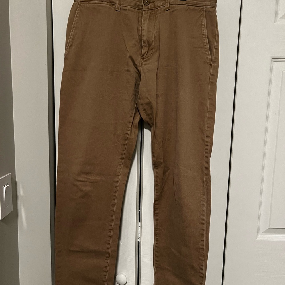 J. Crew Brown Chinos Classic Straight-Leg